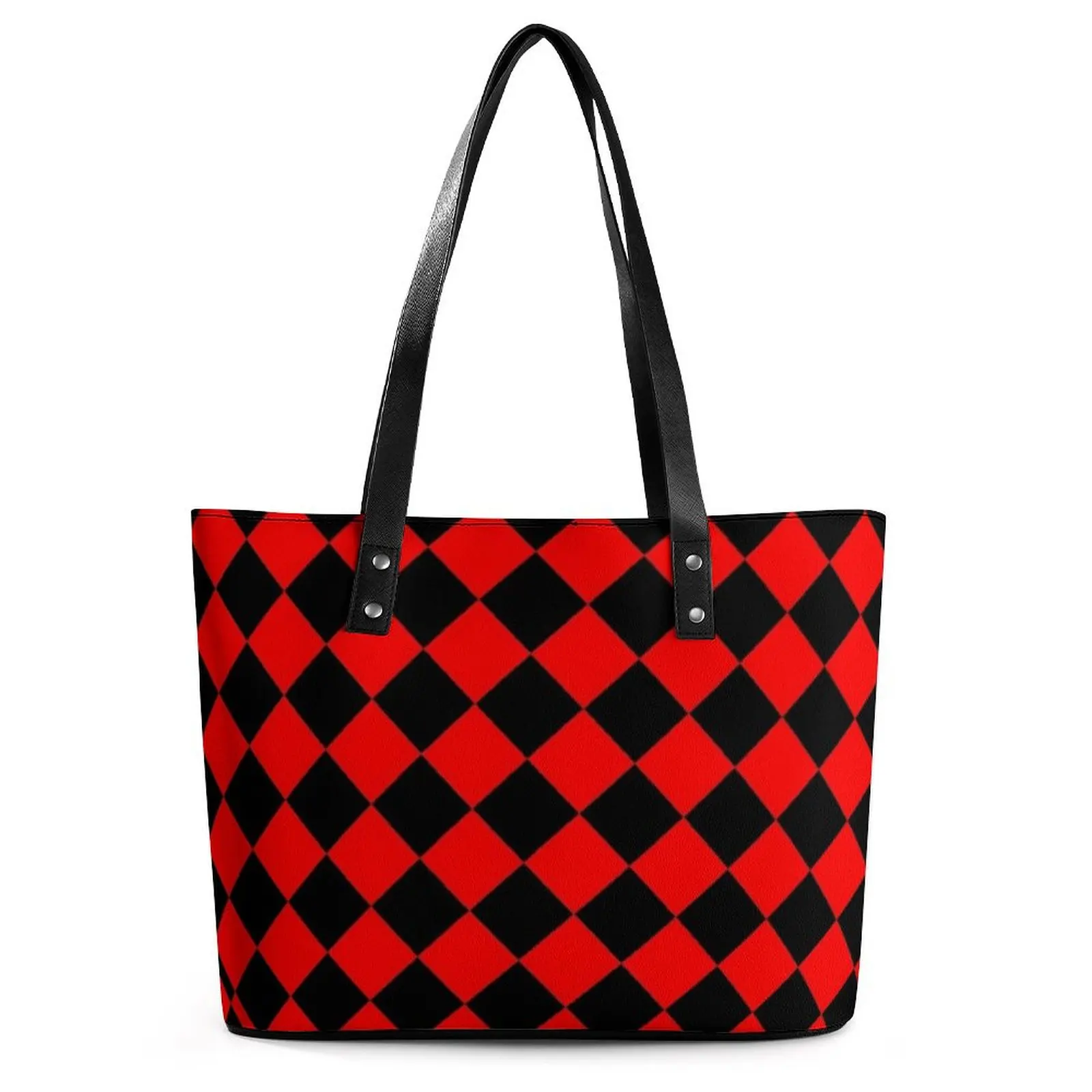 Checkerboard Handbags Abstract Geometric PU Leather Shoulder Bag Student Grocery Tote Bag Top-Handle Leisure Shopper Bags
Checkerboard Handbags Abstract Geometric PU Leather Shoulder Bag Student Grocery Tote Bag Top-Handle Leisure Shopper Bags