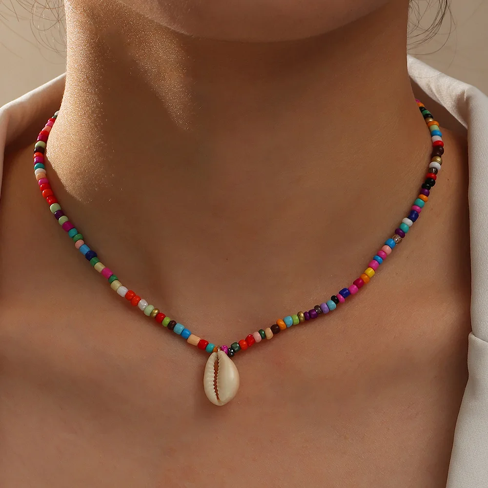 Bohemian Shell Choker Pendant Necklace Colorful Seed Bead Clavicle Chain Necklace for Women Boho Jewelry Beach Outfits Collares
Bohemian Shell Choker Pendant Necklace Colorful Seed Bead Clavicle Chain Necklace for Women Boho Jewelry Beach Outfits Collares