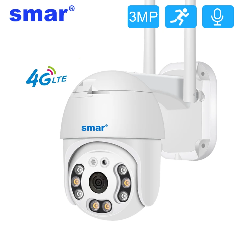 Smar 4G SIM Card IP Wifi Survalance Camera 1080P 3MP HD Outdoor PTZ Security Mini Camera Onvif Audio Ai Human Detect CCTV ICSEE
Smar 4G SIM Card IP Wifi Survalance Camera 1080P 3MP HD Outdoor PTZ Security Mini Camera Onvif Audio Ai Human Detect CCTV ICSEE