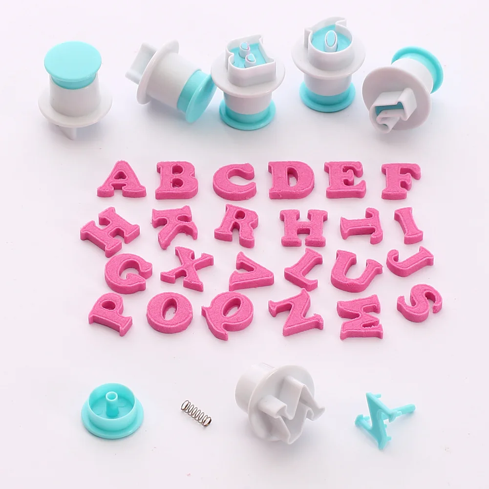 26Pc/Set Cake Baking Tool Accessories Kitchen Alphanumeric Biscuit Spring Press Mold Fondant Cake Decoration Press Mold Cutting
26Pc/Set Cake Baking Tool Accessories Kitchen Alphanumeric Biscuit Spring Press Mold Fondant Cake Decoration Press Mold Cutting