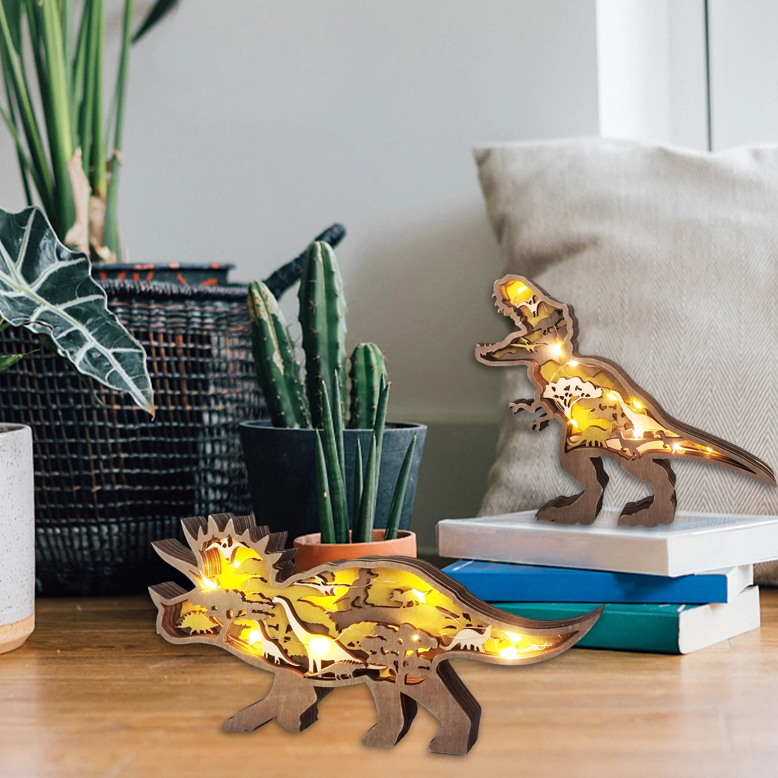 Wooden Dinosaur Decorations Carved Animal Decor Forest Scene Display For Home Desktop Decor
Wooden Dinosaur Decorations Carved Animal Decor Forest Scene Display For Home Desktop Decor