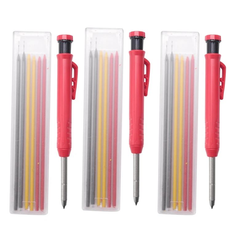 3X Carpenter Pencil Set For Construction, Built-In Pencil Sharpener, For Carpenter Woodworking Architect, A
3X Carpenter Pencil Set For Construction, Built-In Pencil Sharpener, For Carpenter Woodworking Architect, A