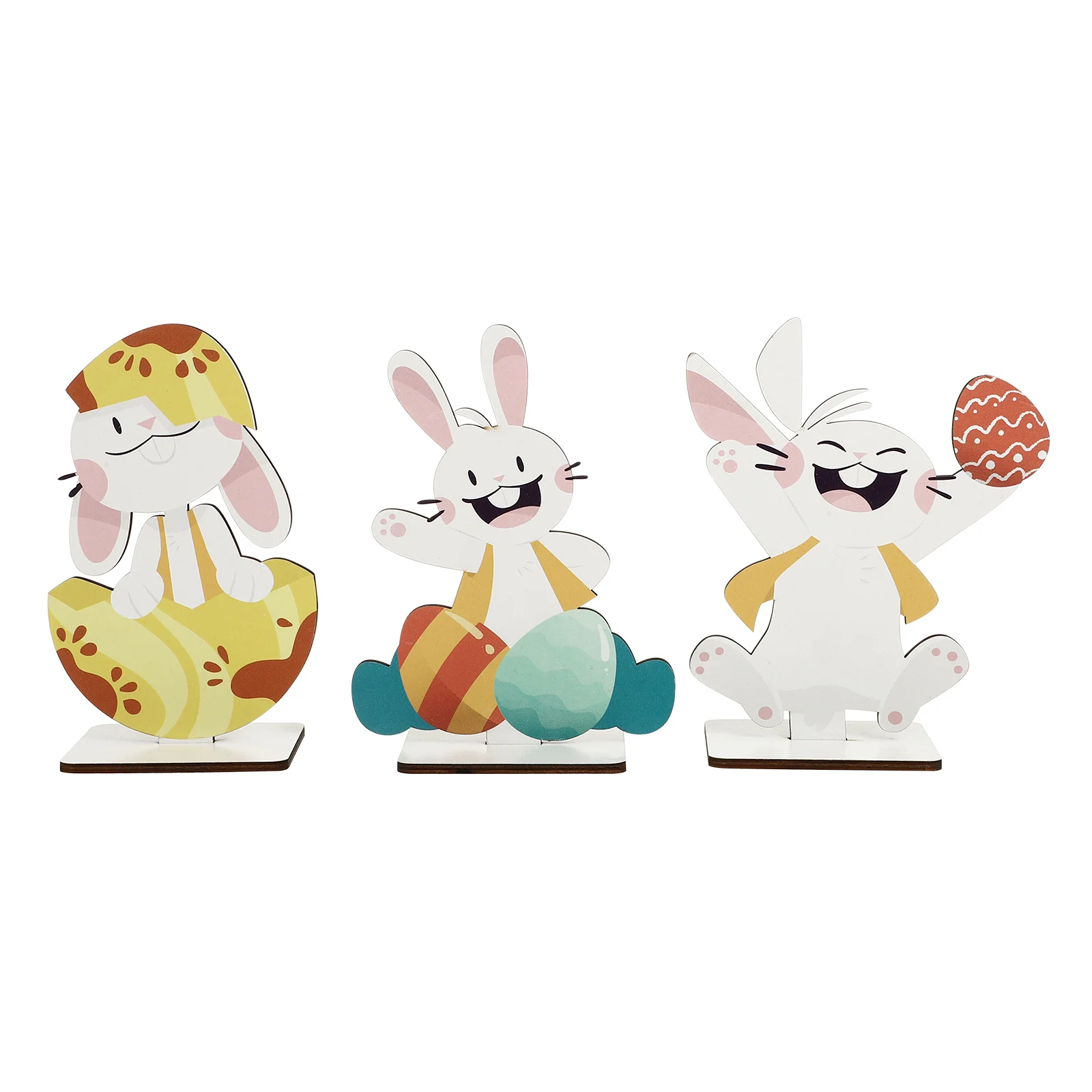 3pcs Wooden Rabbit Adornment Easter Bunny Model Lovely Easter Stand Ornament
3pcs Wooden Rabbit Adornment Easter Bunny Model Lovely Easter Stand Ornament