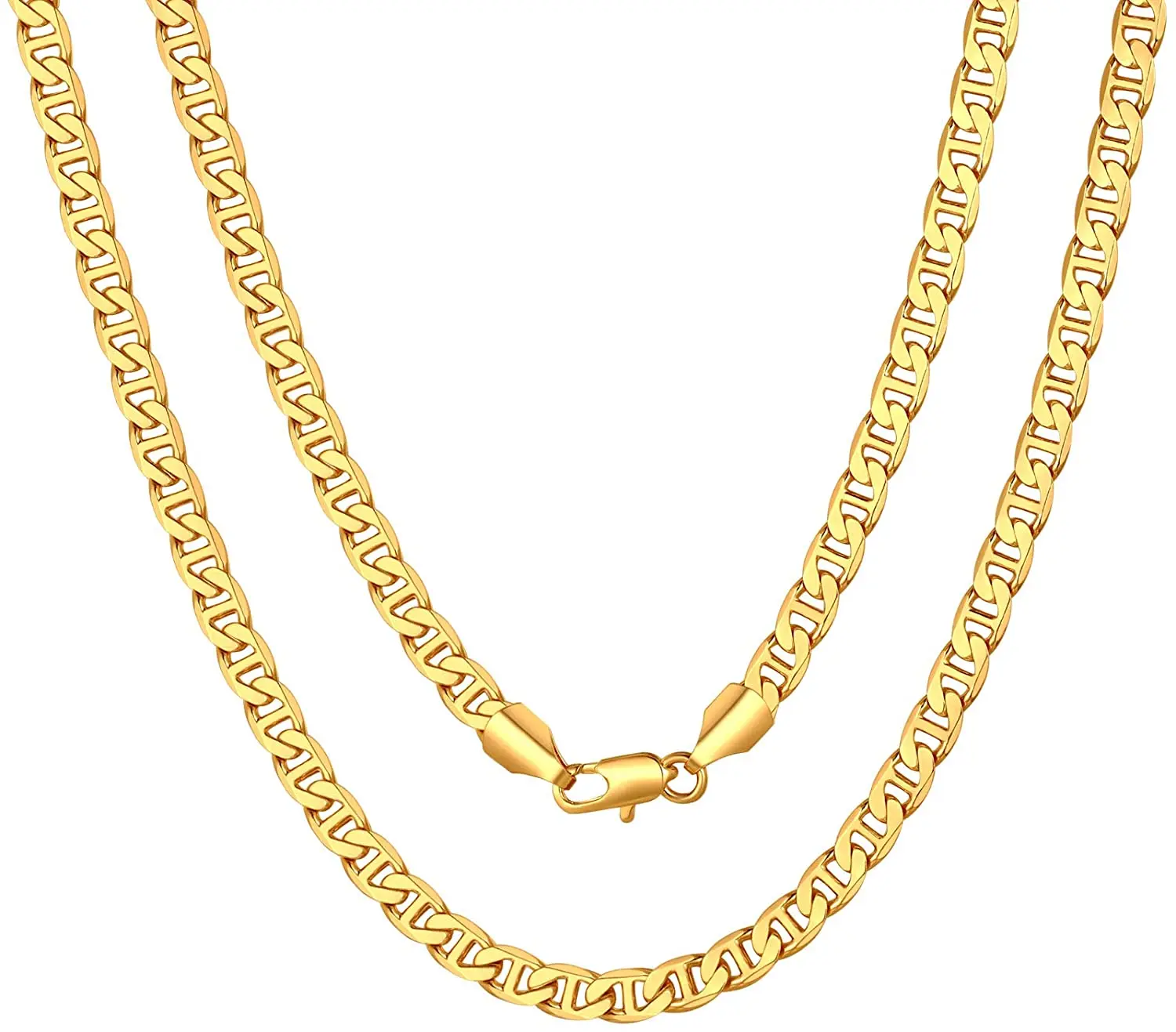 ChainsPro 14-28" Flat Mariner Chain, Replacement Necklace, for Men/Women, Gold Plated/Silver Color CP908
ChainsPro 14-28" Flat Mariner Chain, Replacement Necklace, for Men/Women, Gold Plated/Silver Color CP908