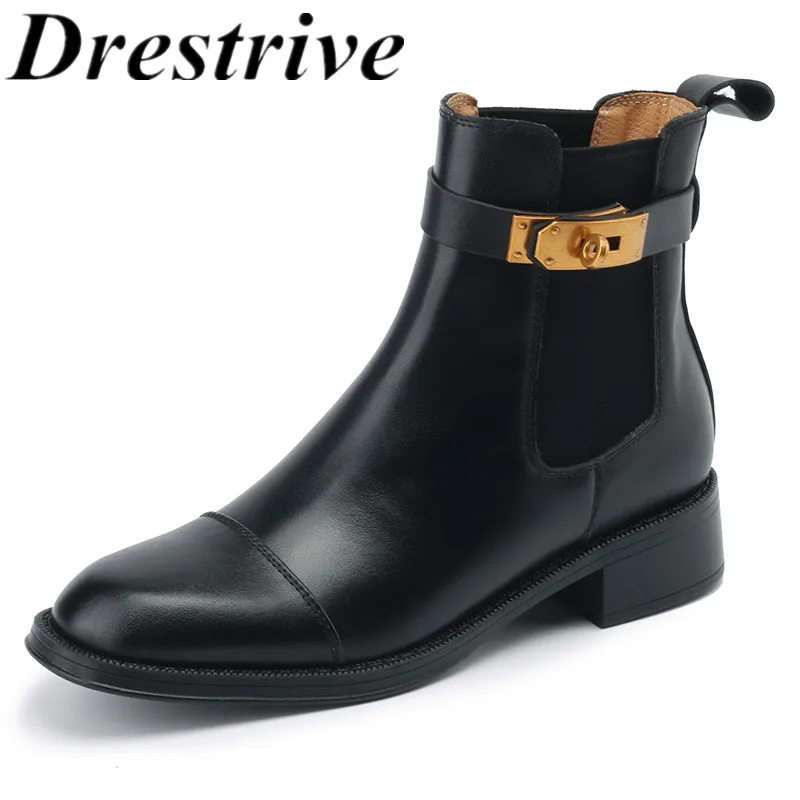 Drestrive Handmade 2023 Classic Top Quality Women Ankle Boots Full Genuine Leather Thick Mid Heels Round Toe Winter Shoes
Drestrive Handmade 2023 Classic Top Quality Women Ankle Boots Full Genuine Leather Thick Mid Heels Round Toe Winter Shoes
