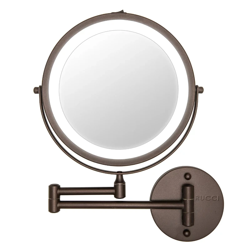 8.75" LED Lighted Wall Mount Mirror with 10x/1x Magnification Lights 360° Swivel, Bronze Oil-Rubbed Finish
8.75" LED Lighted Wall Mount Mirror with 10x/1x Magnification Lights 360° Swivel, Bronze Oil-Rubbed Finish