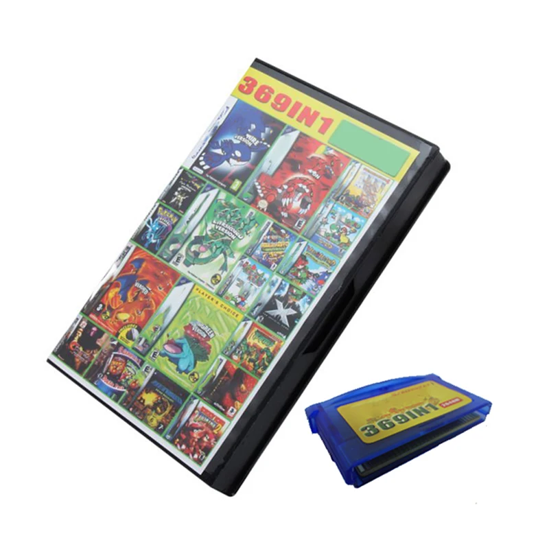 Супер 369 в 1 картридж для видеоигр 32 бит карта памяти консоли GBA 3DS английский язык -