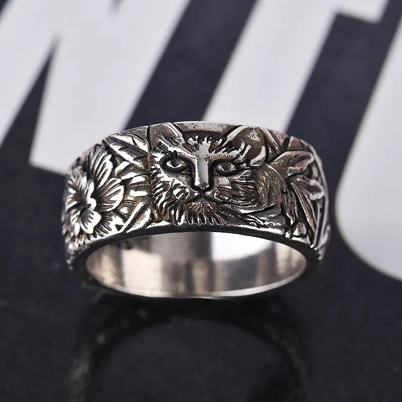 S925 Серебряное модное креативное кольцо с животными в европейском и американском винтажном стиле с кошкой рельефный мужской и женский браслет унисекс
S925 Серебряное модное креативное кольцо с животными в европейском и американском винтажном стиле с кошкой рельефный мужской и женский браслет унисекс