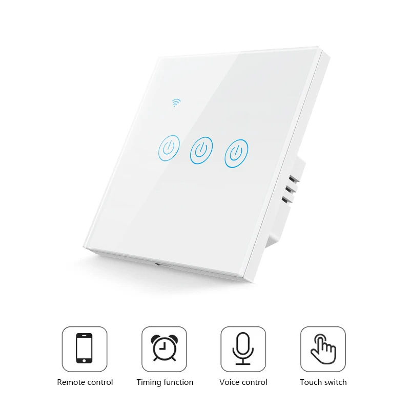 Touch Switch Touch Control Eu Standard App Remote Control 1/2/3 Gang Timing Smart Home Zigbee Smart Switch Smart Touch Panel
Touch Switch Touch Control Eu Standard App Remote Control 1/2/3 Gang Timing Smart Home Zigbee Smart Switch Smart Touch Panel