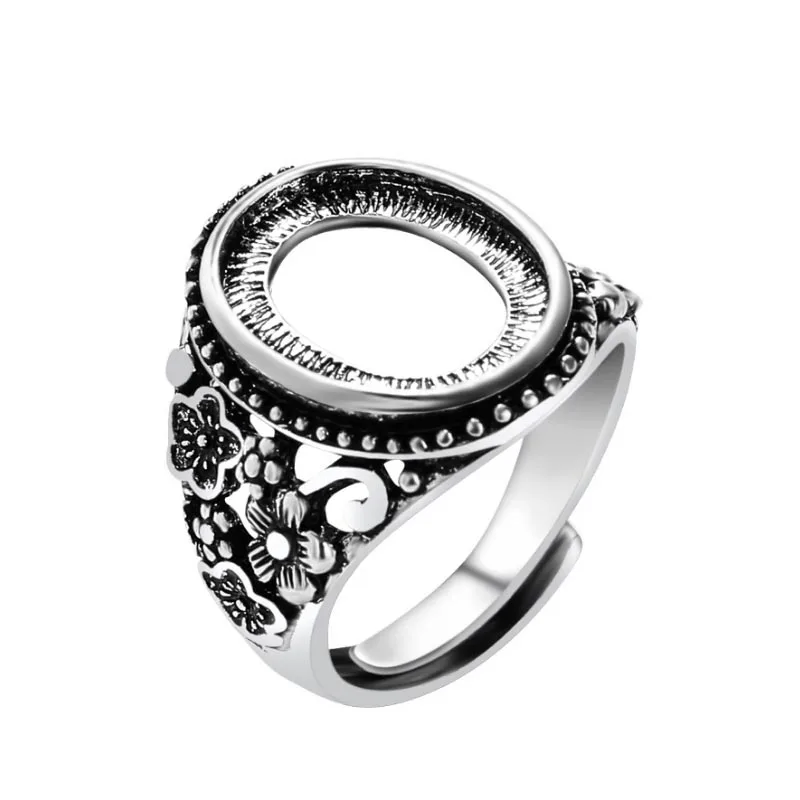 11*14.5MM Retro Punk Antique Silver Plated Inlaid Wax lynx Stone DIY Adjustable Ring Blank
11*14.5MM Retro Punk Antique Silver Plated Inlaid Wax lynx Stone DIY Adjustable Ring Blank