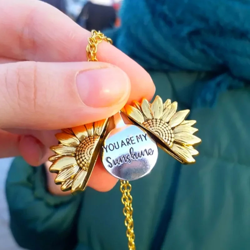 Open Locket Sunflower Pendant Necklace Boho Jewelry Friendship Gifts Bff Letter Necklace
Open Locket Sunflower Pendant Necklace Boho Jewelry Friendship Gifts Bff Letter Necklace