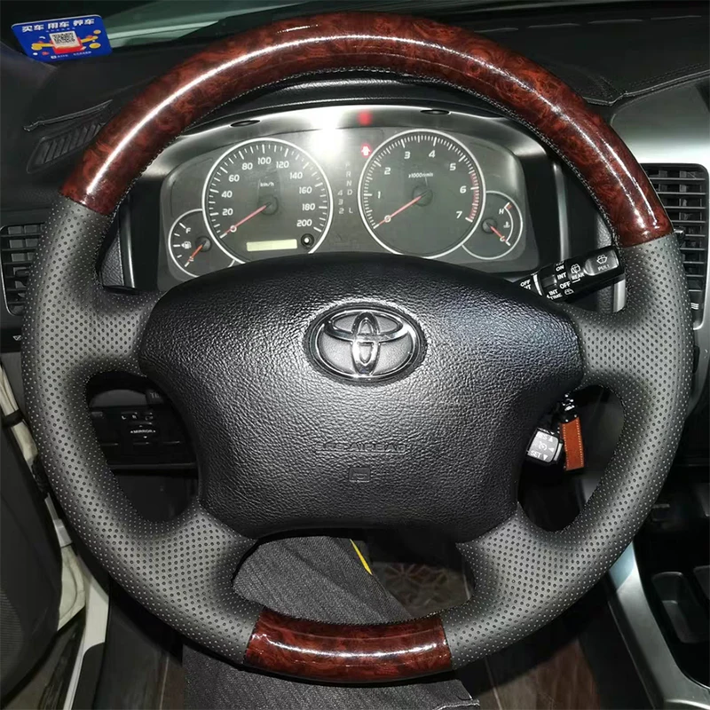 For Toyota Prado Camry Corolla 2004/05/2006 DIY leather peach wood hand sewn steering wheel cover anti slip
For Toyota Prado Camry Corolla 2004/05/2006 DIY leather peach wood hand sewn steering wheel cover anti slip