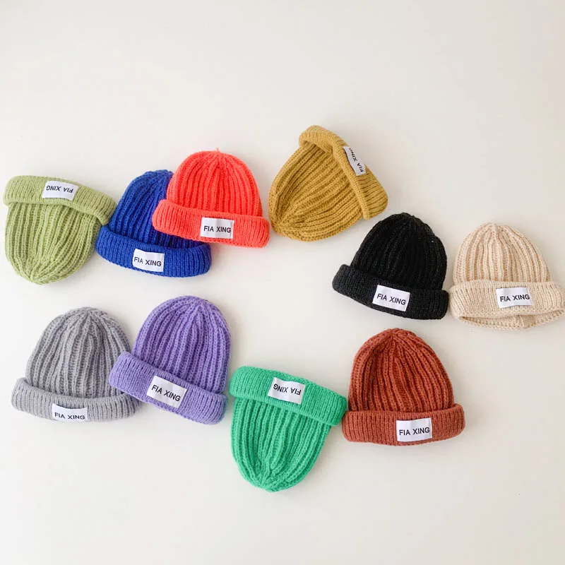 Letter Lable Candy Colors Baby Winter Knit Hat Infant Autumn Children Crochet Beanie Hats Boys Girls Cap Toddler Wool Skullies
Letter Lable Candy Colors Baby Winter Knit Hat Infant Autumn Children Crochet Beanie Hats Boys Girls Cap Toddler Wool Skullies
