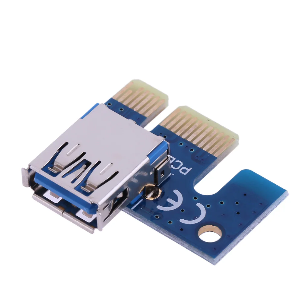 Адаптер PCI E 1X PCIe X1 на USB 3 0 адаптер для майнинга криптовалюты простая установка