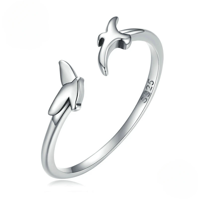 TKJ Openings Adjustable 925 Sterling Silver Simple Bird Ring Jewelry Gift for Girlfriend Woman
TKJ Openings Adjustable 925 Sterling Silver Simple Bird Ring Jewelry Gift for Girlfriend Woman