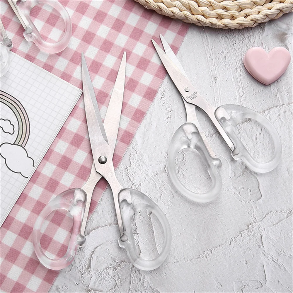 1PC Girl Household Transparent Small Scissors Ins Style Student Manual Art Tool Multifunctional Simple Stainless Steel Scissors
1PC Girl Household Transparent Small Scissors Ins Style Student Manual Art Tool Multifunctional Simple Stainless Steel Scissors