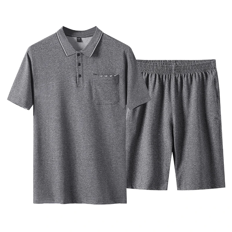 Middle Aged and Elderly Sports Suit Men's Polo Shirt Cotton Short Sleeve T-shirt Shorts Casual Two-piece Set Men's Sets 2022
Middle Aged and Elderly Sports Suit Men's Polo Shirt Cotton Short Sleeve T-shirt Shorts Casual Two-piece Set Men's Sets 2022
