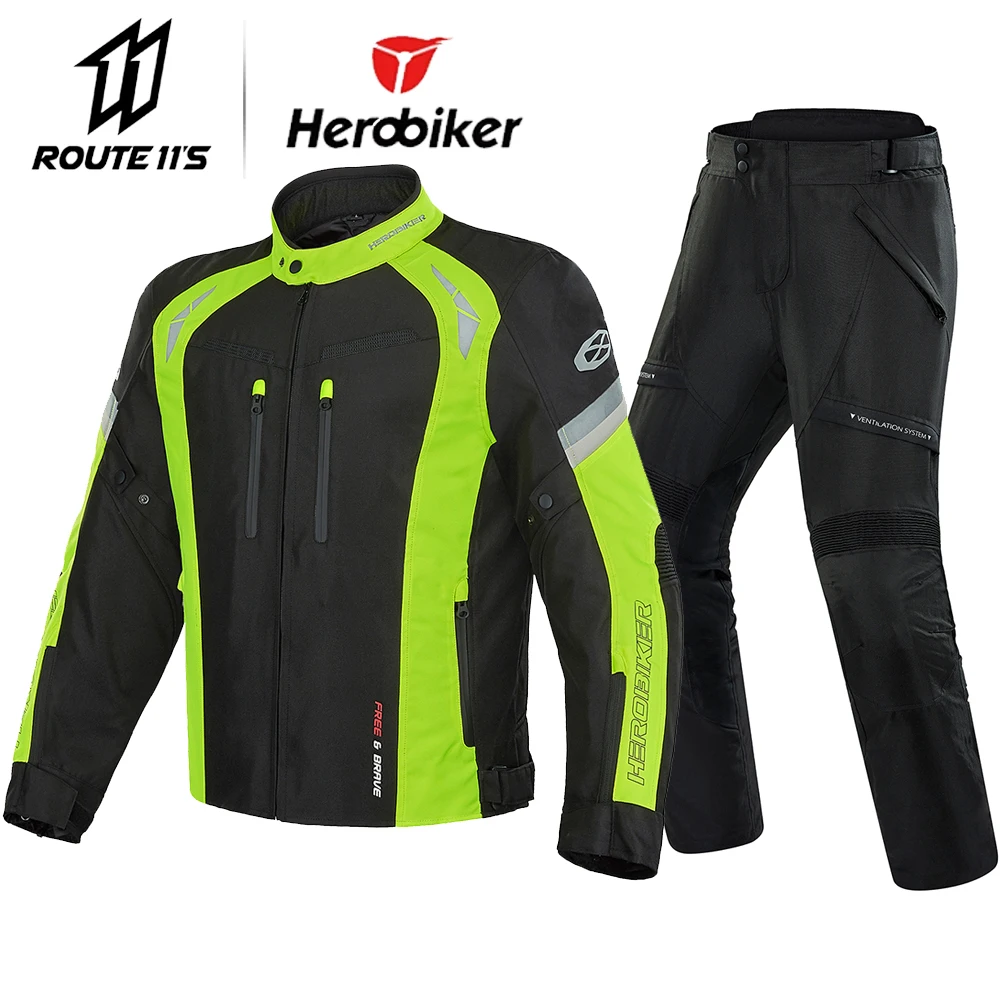 

HEROBIKER Men Chaqueta Moto Hombre Winter Motorcycle Jacket Veste Moto Motocross Jacket Windproof Moto Racing Jacket All Seasons