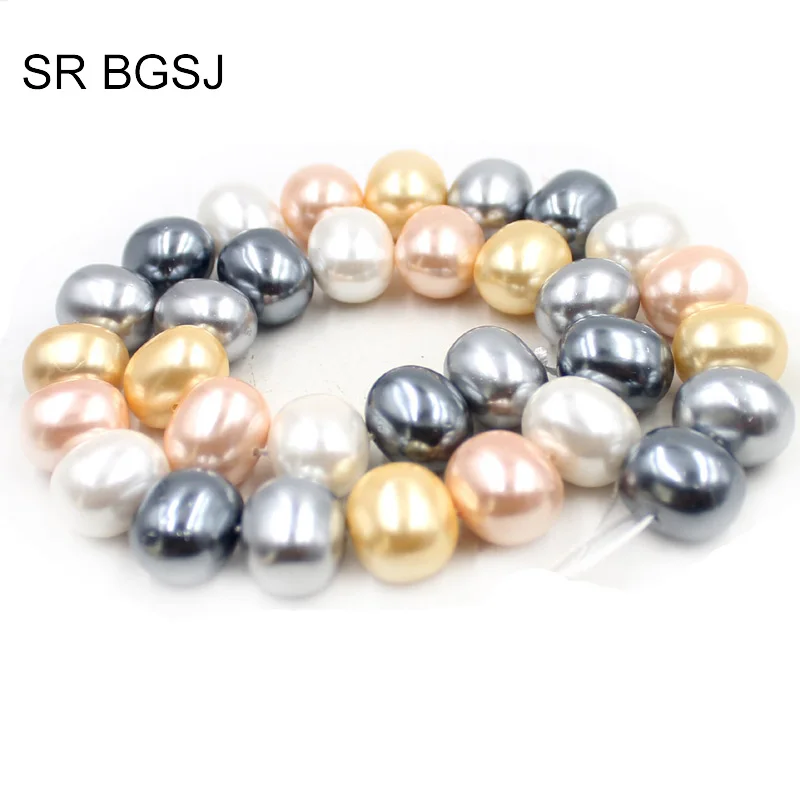 Free Shipping BGSJ 12x15mm Feeform Egg Shape Mixed Random Colors Natural Round MOP Shell Pearl Beads 15"
Free Shipping BGSJ 12x15mm Feeform Egg Shape Mixed Random Colors Natural Round MOP Shell Pearl Beads 15"