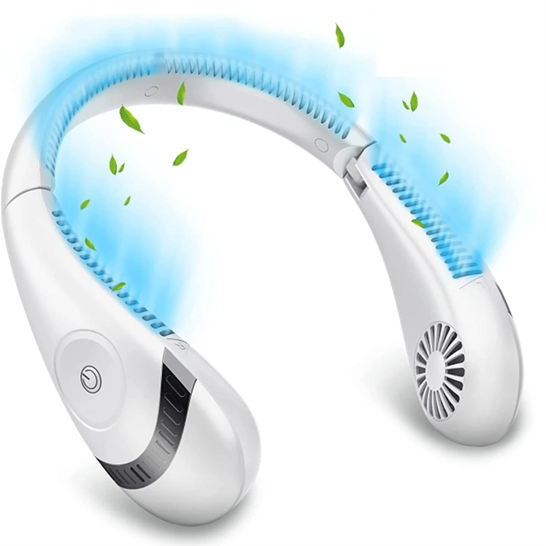 Portable Neck Fan,Foldable Bladeless Neck Fan,5000MAh Hands Free Fan,3 Speed Adjustments,360 Degree Airflow Fan,White
Portable Neck Fan,Foldable Bladeless Neck Fan,5000MAh Hands Free Fan,3 Speed Adjustments,360 Degree Airflow Fan,White