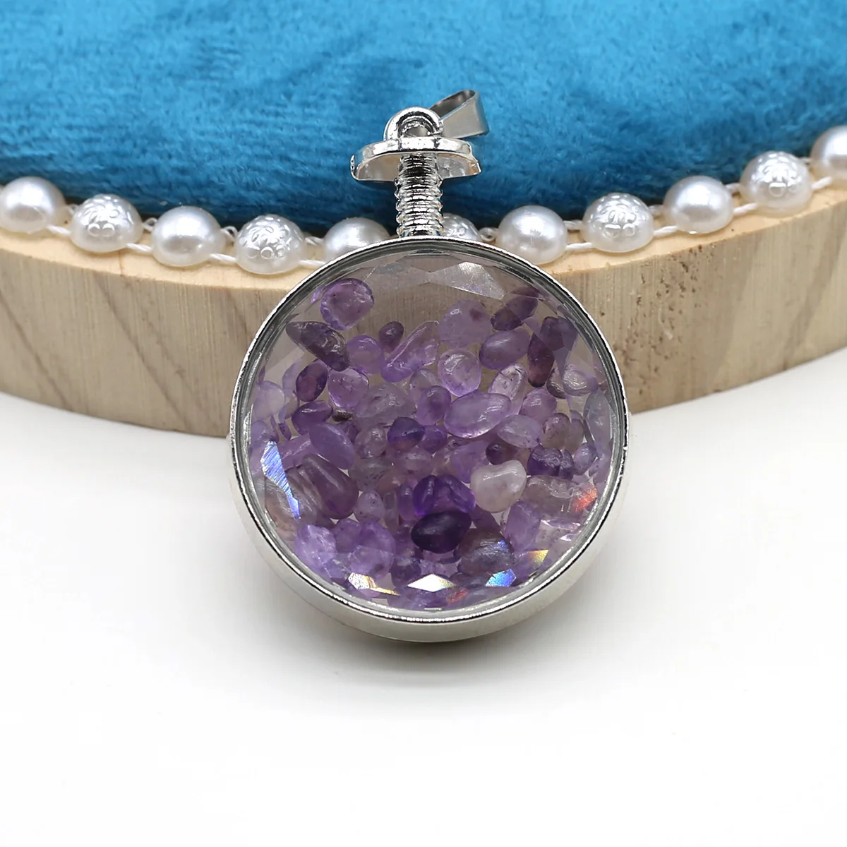 1PC Round Wishing Bottle Natural Stone Gravel Rose Quartz Agate Healing Crystal Charms for Jewelry Making DIY Necklaces
1PC Round Wishing Bottle Natural Stone Gravel Rose Quartz Agate Healing Crystal Charms for Jewelry Making DIY Necklaces