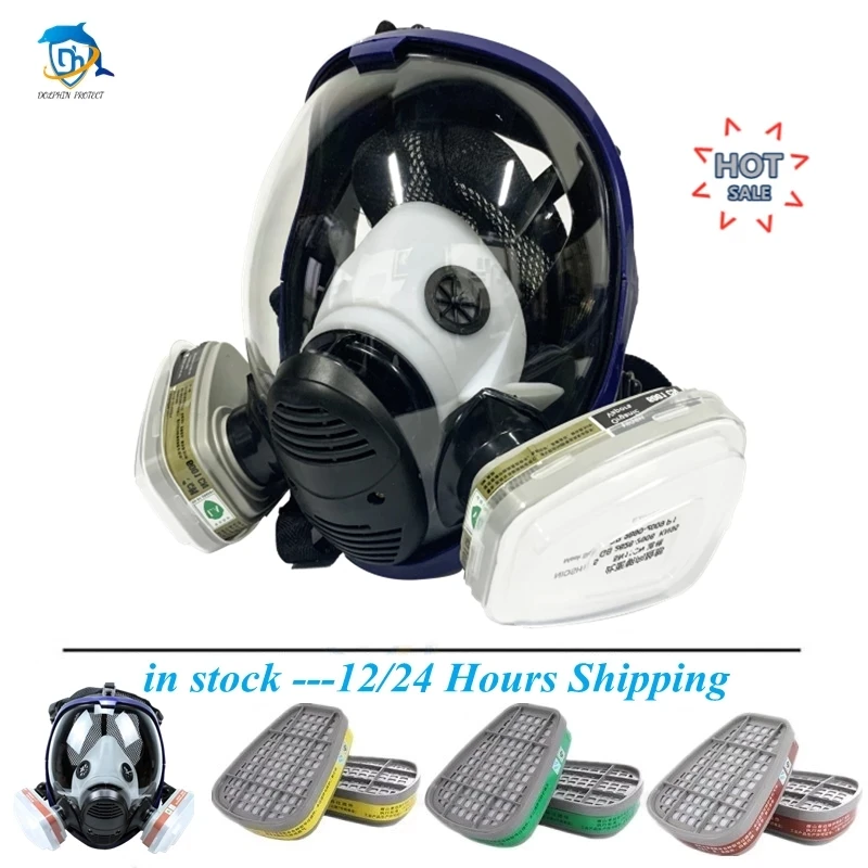 Chemical mask 6800 15/17 in 1 gas mask dust respirator paint insecticide spray silicone full face filter for laboratory welding
Chemical mask 6800 15/17 in 1 gas mask dust respirator paint insecticide spray silicone full face filter for laboratory welding