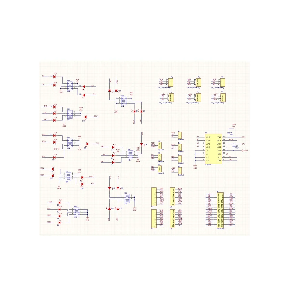 For Raspberry Pi GPIO Expansion Board PCF8591 Module Onboard LED GPIO Test Board ADC/DCA Sensor
For Raspberry Pi GPIO Expansion Board PCF8591 Module Onboard LED GPIO Test Board ADC/DCA Sensor