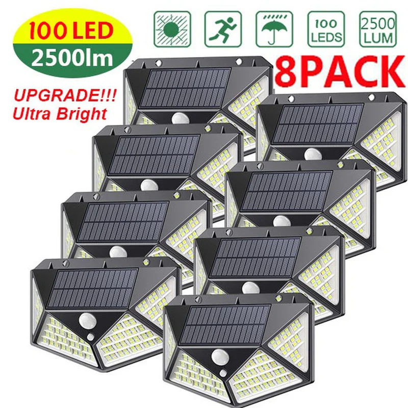 Bright Outdoor LED Solar Lights Wireless Motion Sensor Wall Lights IP65 Waterprooffor Garden Patio Yard Front Door Garage Porch
Bright Outdoor LED Solar Lights Wireless Motion Sensor Wall Lights IP65 Waterprooffor Garden Patio Yard Front Door Garage Porch