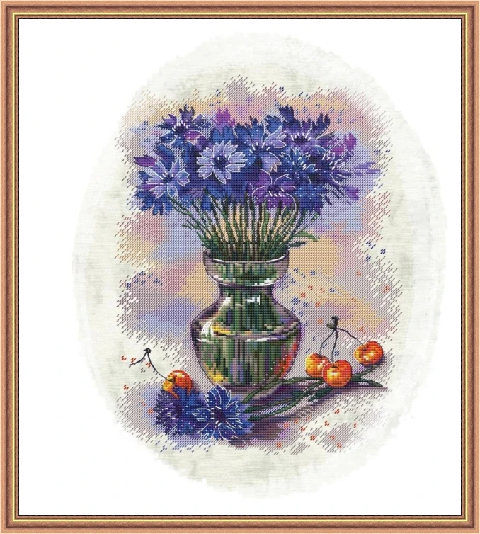 Cornflower vase 32-38 embroidery kits, cross stitch kits,cotton frabric DIY homefun embroidery Shop14
Cornflower vase 32-38 embroidery kits, cross stitch kits,cotton frabric DIY homefun embroidery Shop14
