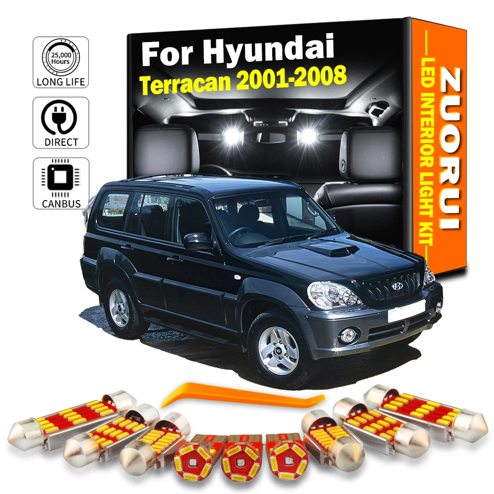 ZUORUI 12Pcs Canbus Car Accessories LED Interior Light Kit For Hyundai Terracan 2001 2002 2003 2004 2005 2006 2007 2008 Led Bulb
ZUORUI 12Pcs Canbus Car Accessories LED Interior Light Kit For Hyundai Terracan 2001 2002 2003 2004 2005 2006 2007 2008 Led Bulb