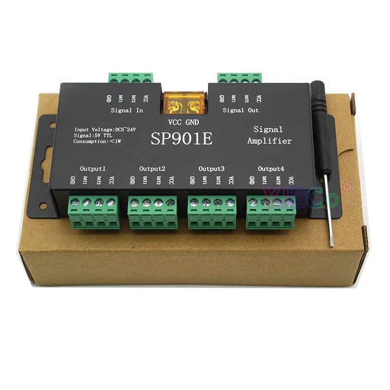 SPI Signal Amplifier Repeater SP901E for WS2812B WS2811 WS2815 RGB Addressable LED Pixel Strip Programmable Matrix Panel Light
SPI Signal Amplifier Repeater SP901E for WS2812B WS2811 WS2815 RGB Addressable LED Pixel Strip Programmable Matrix Panel Light