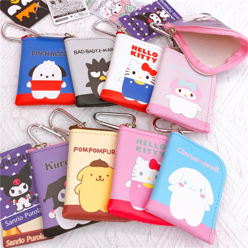 Sanrio Melody Kuromi Cinnamoroll Hellokitty Leather Double Sided Print Key Case Coin Purse with Carabiner Kawaii Birthday Gift
Sanrio Melody Kuromi Cinnamoroll Hellokitty Leather Double Sided Print Key Case Coin Purse with Carabiner Kawaii Birthday Gift