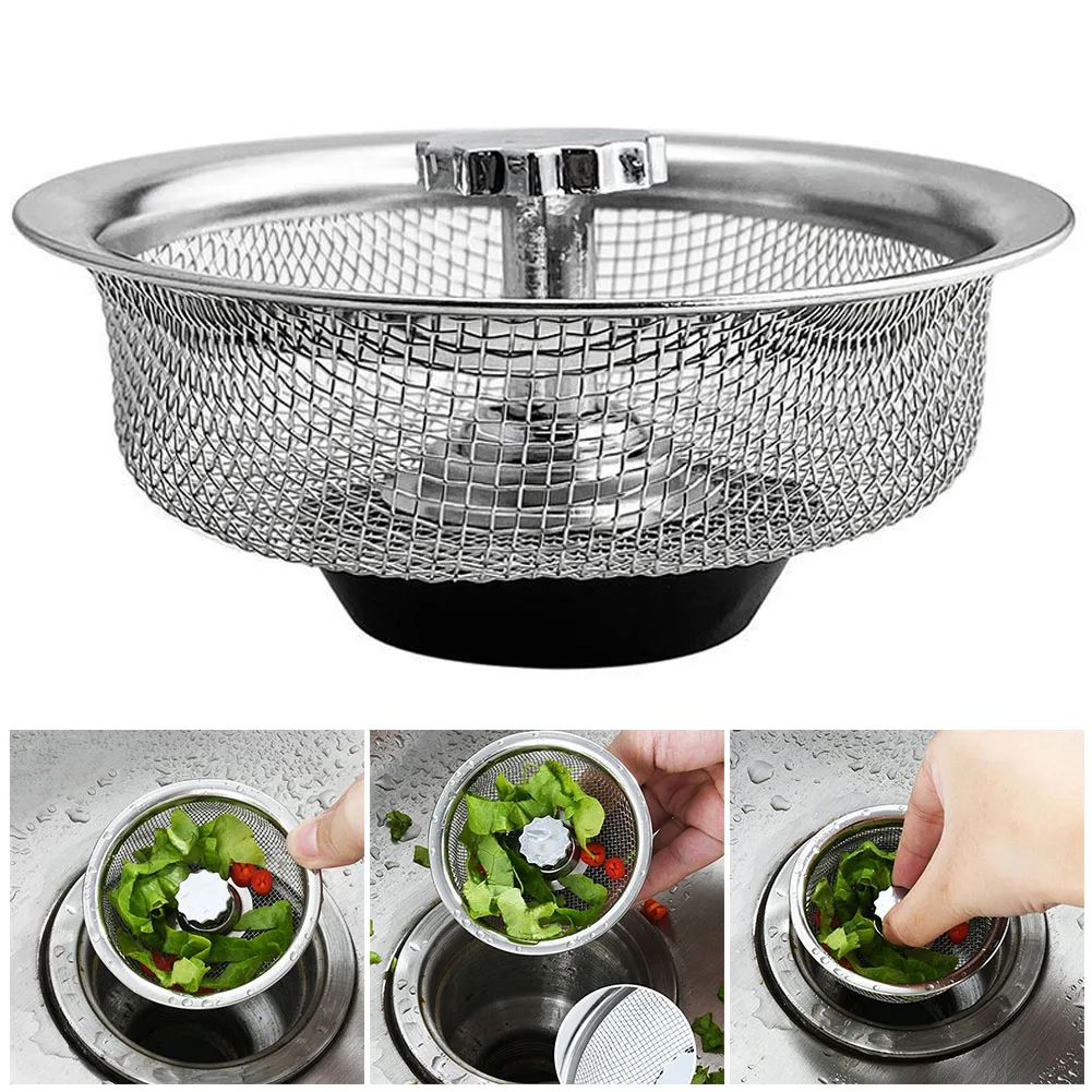 Stainless Steel Sink Strainer Waste Disposer Outfall Strainer Sink Filter Hair Sewer Outfall Kitchen Accessories Kitchen Tool
Stainless Steel Sink Strainer Waste Disposer Outfall Strainer Sink Filter Hair Sewer Outfall Kitchen Accessories Kitchen Tool