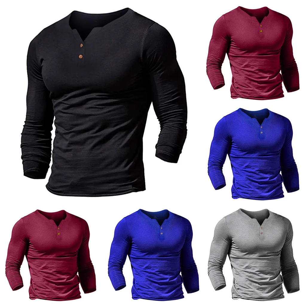 Men's Medieval Tee Slim Fit Solid Casual Top Long Sleeve Button Fly Basic Tee Ropa Men's
Men's Medieval Tee Slim Fit Solid Casual Top Long Sleeve Button Fly Basic Tee Ropa Men's