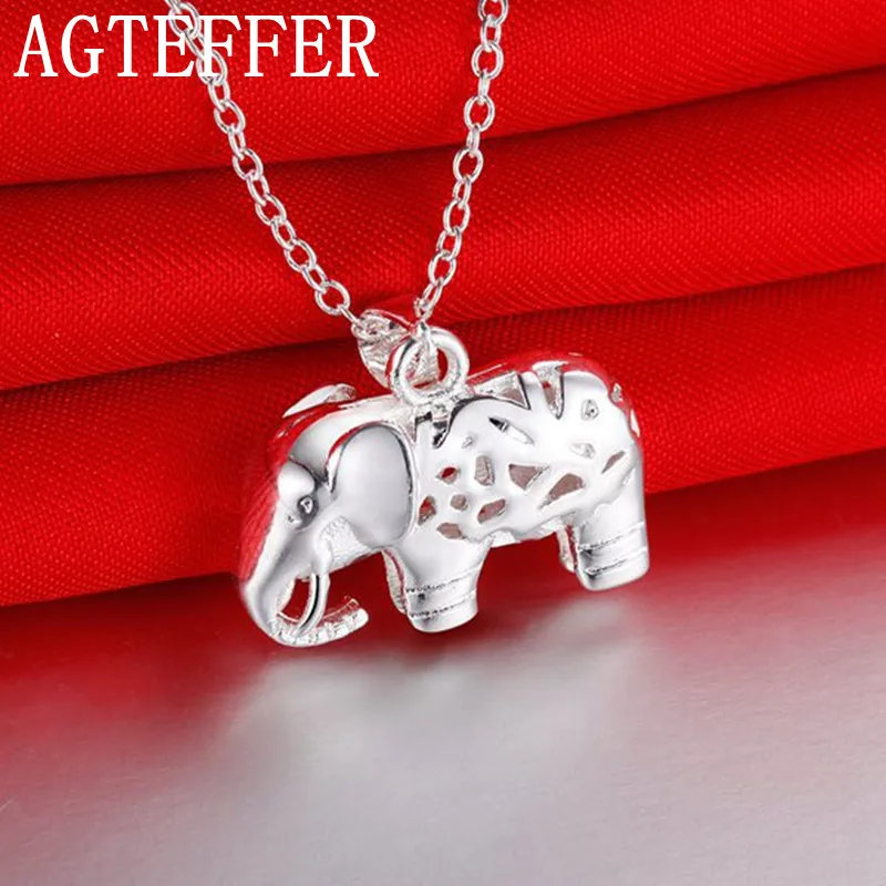 AGTEFFER 925 Silver Lady Necklace Elephant Pendant Necklace 18 "Feminine Glamour Jewelry Party Gift
AGTEFFER 925 Silver Lady Necklace Elephant Pendant Necklace 18 "Feminine Glamour Jewelry Party Gift