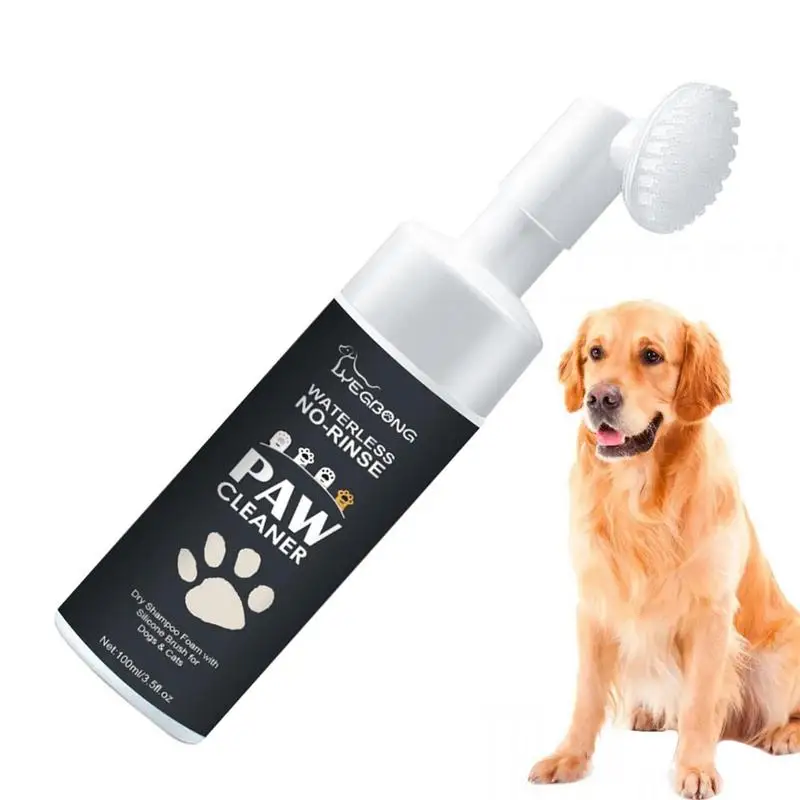 

Paw Cleaner Foam Dog Claw Cleaner Cat Paw Cleaner Waterless Pet Shampoo With Dog Brush For Rinse-free Cat Paw Deep Cleanser