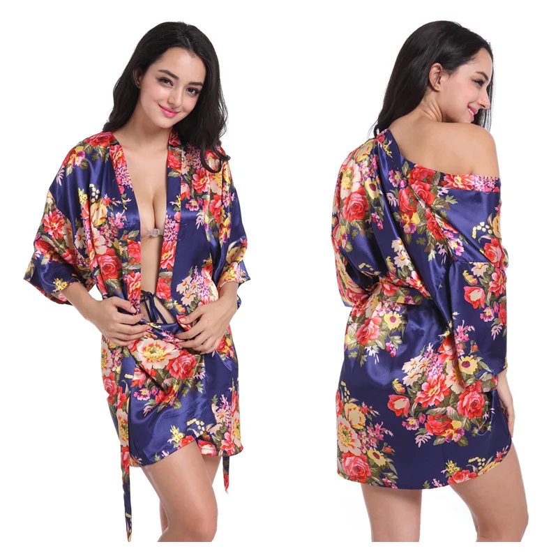 Women Floral Kimono Robe Satin Bridal Dressing Gown Bride Bridesmaid Robes Sleepwear
Women Floral Kimono Robe Satin Bridal Dressing Gown Bride Bridesmaid Robes Sleepwear