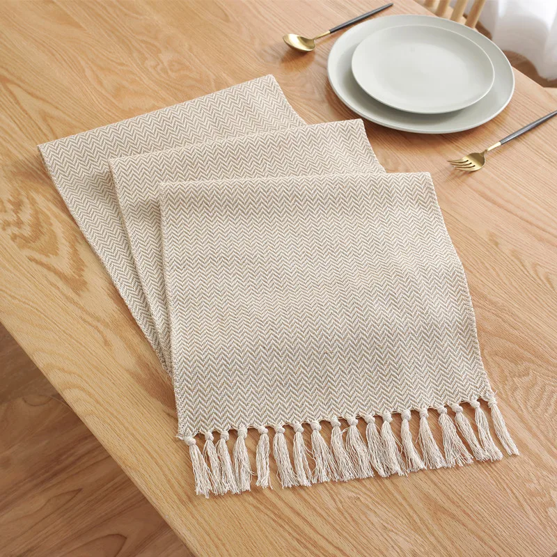 Nordic Style Table Runner Handmade Weave Tablecloth Household Decoration Tassel Cotton Tea Table Cover Coffee Table Flag
Nordic Style Table Runner Handmade Weave Tablecloth Household Decoration Tassel Cotton Tea Table Cover Coffee Table Flag