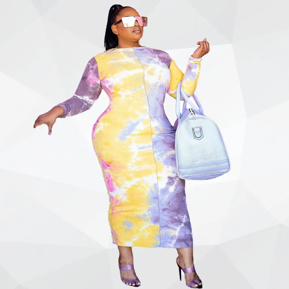 Plus Size Maxi Dresses for Women Fall Clothes Round Neck Tie Dye Printed Bodycon Stretch Elegant Dress Wholesale Dropshipping
Plus Size Maxi Dresses for Women Fall Clothes Round Neck Tie Dye Printed Bodycon Stretch Elegant Dress Wholesale Dropshipping