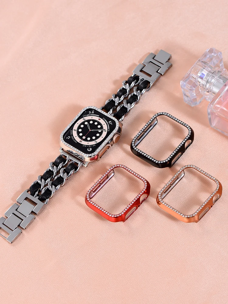 Bling Cover For Apple watch Case 45mm 41mm 44mm 40mm 42mm 38mm Accessories Diamond bumper Protector iWatch serie 3 4 5 6 SE 7
Bling Cover For Apple watch Case 45mm 41mm 44mm 40mm 42mm 38mm Accessories Diamond bumper Protector iWatch serie 3 4 5 6 SE 7
