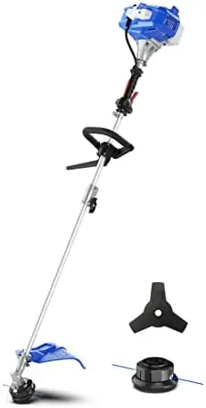 

BADGER POWER 26cc Weed Eater/Wacker Gas Powered, 3 in 1 String Trimmer/Edger 17'' with 10'' Brush Cutter,Rubber