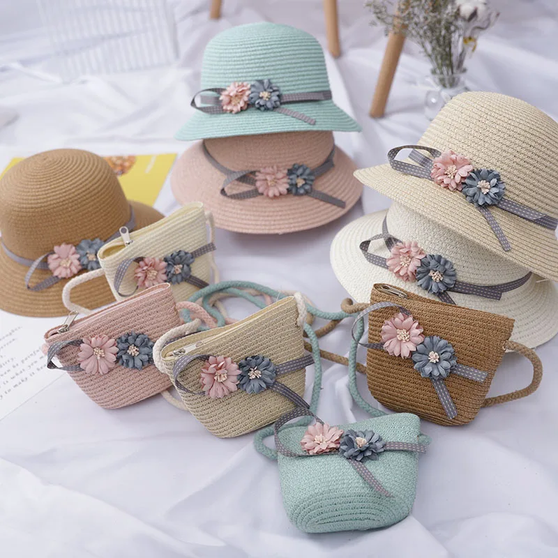 Kids Summer Straw Hat With Purse Set Baby Girl Outdoor Travel Shade Flowers Panama Cap Holiday Beach Floppy Bow Ribbon Hat Bags
Kids Summer Straw Hat With Purse Set Baby Girl Outdoor Travel Shade Flowers Panama Cap Holiday Beach Floppy Bow Ribbon Hat Bags