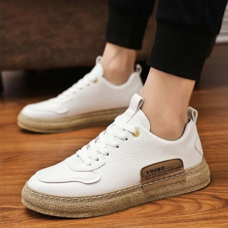 Men White Shoe Vulcanized Shoes Leather Men Shoes Trend Casual Comfortable Shoes Lightweight Men's Skateboard Shoes
Men White Shoe Vulcanized Shoes Leather Men Shoes Trend Casual Comfortable Shoes Lightweight Men's Skateboard Shoes