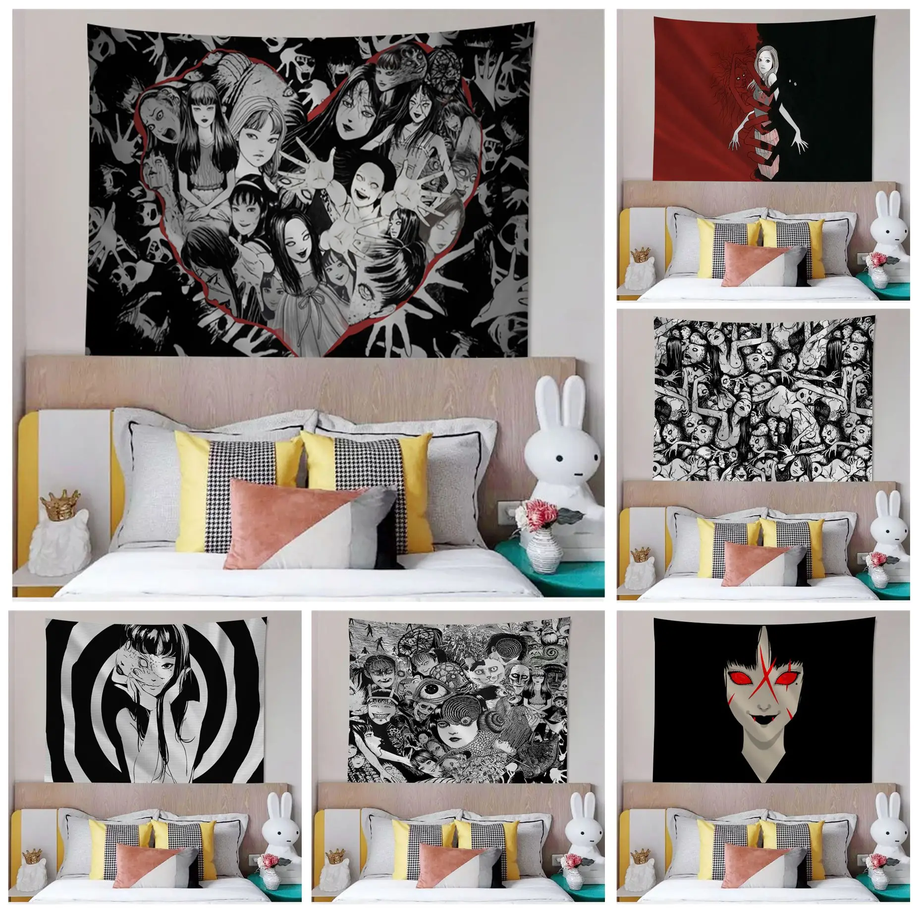 Anime Tomie Junji Colorful Tapestry Wall Hanging Indian Buddha Wall Decoration Witchcraft Bohemian Hippie Art Home Decor
Anime Tomie Junji Colorful Tapestry Wall Hanging Indian Buddha Wall Decoration Witchcraft Bohemian Hippie Art Home Decor