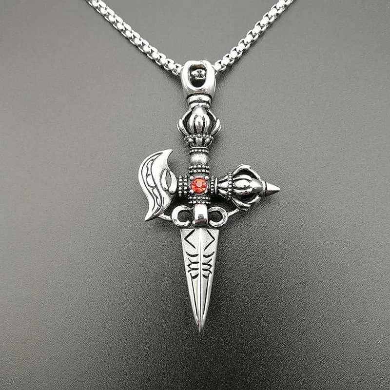 Trendy Titanium Steel Magic Pestle Retro Pendant Necklace Self-Defense Broken Window Pendant Necklace Punk Hip Hop Jewelry
Trendy Titanium Steel Magic Pestle Retro Pendant Necklace Self-Defense Broken Window Pendant Necklace Punk Hip Hop Jewelry
