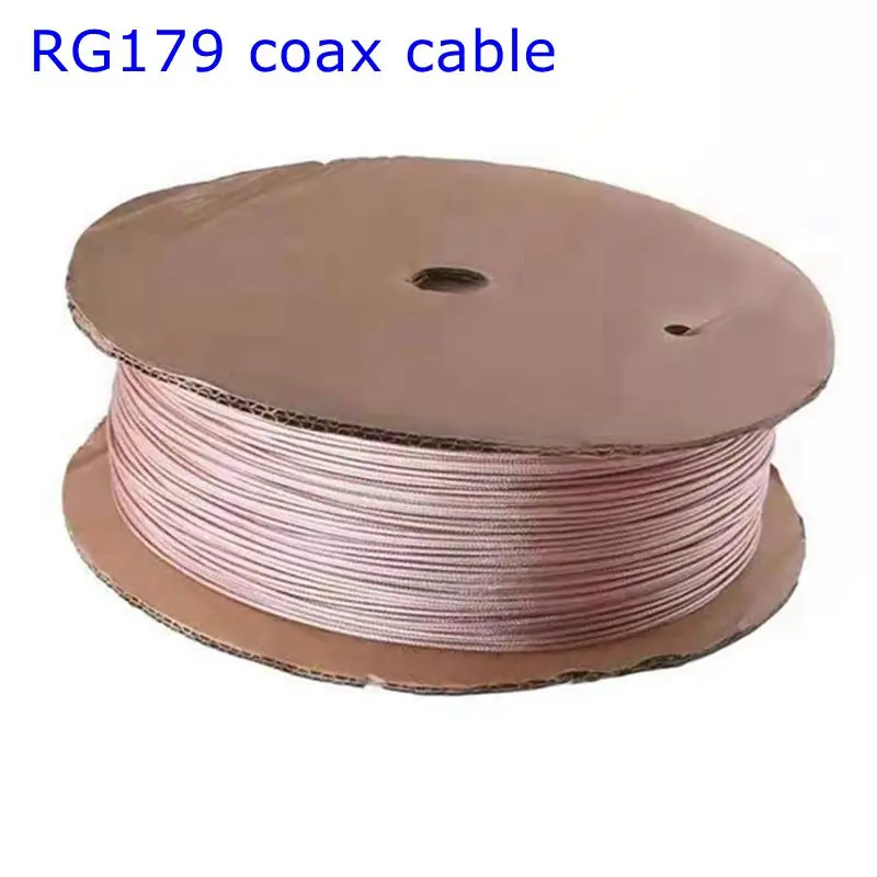 

RG179 RG-179 75ohm White Browm Coaxial Cable Wire Antenna 75Ohm Low Loss for Crimp Connector Fast Best Selling RF High Quality