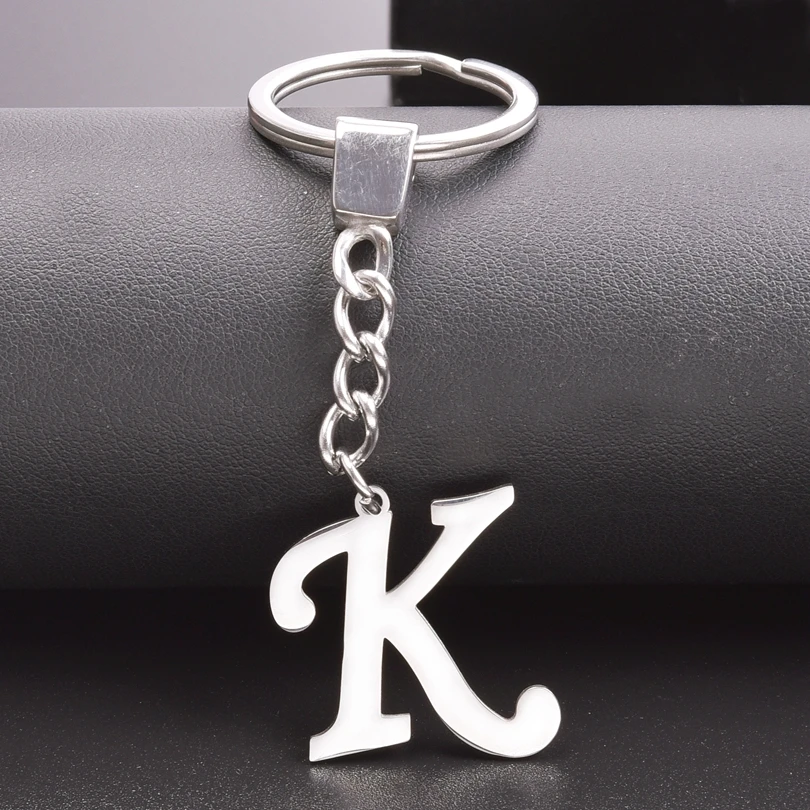 26 Letters Charm Keychain Silver Color Stainless Steel Jewelry For Women/Men Accessories Key Rings Big Alphabet Sleutelhanger
26 Letters Charm Keychain Silver Color Stainless Steel Jewelry For Women/Men Accessories Key Rings Big Alphabet Sleutelhanger
