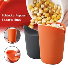Popcorn Bucket Food Grade Silicone Foldable Microwave Popcorn Bucket Bowl DIY Popcorn Maker Kitchen Accessories Silicone Popcorn