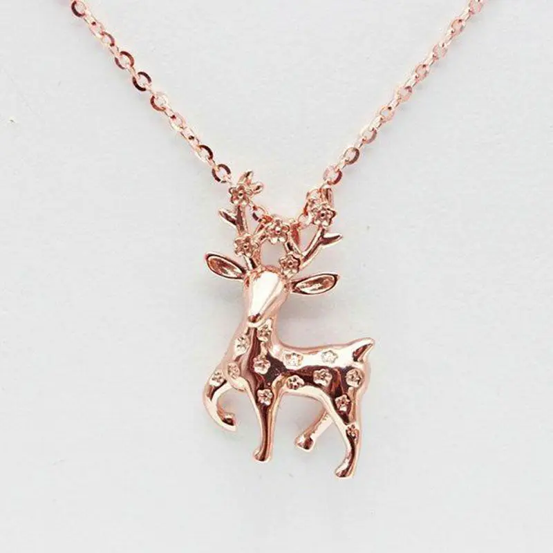 Russian Purple Gold Cute Sika Deer Pendant Women's Simple and Fresh Mori Style Rose Gold Clavicle Chain Girlfriends' Gift
Russian Purple Gold Cute Sika Deer Pendant Women's Simple and Fresh Mori Style Rose Gold Clavicle Chain Girlfriends' Gift