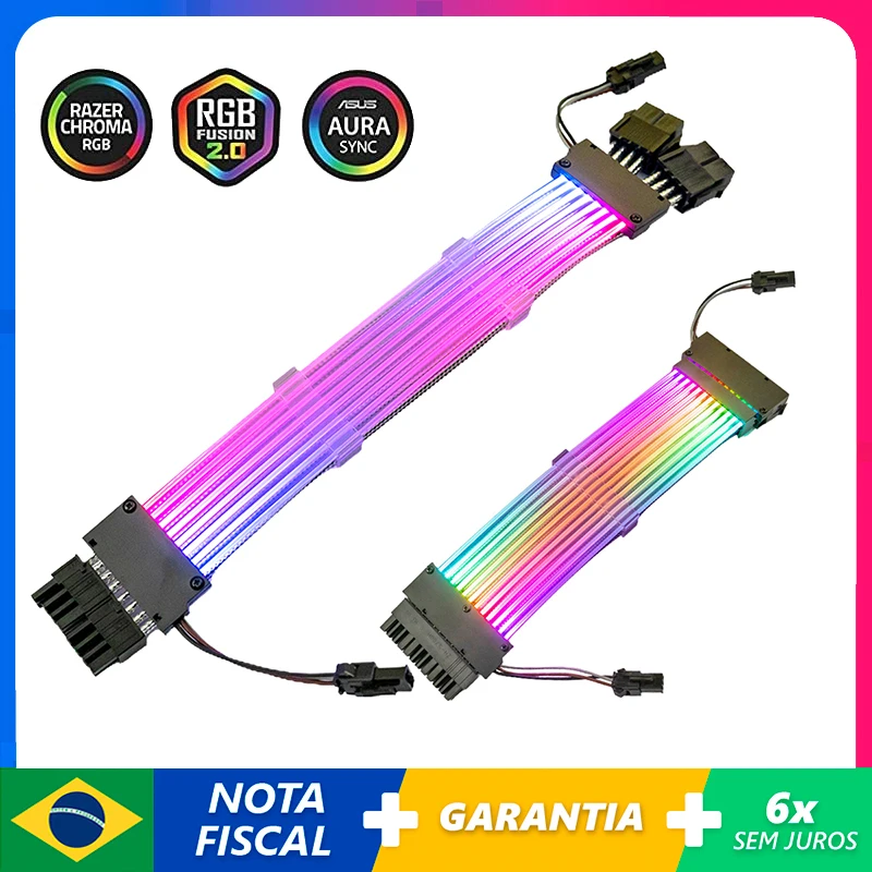 PC Case PSU Extension RGB Cable, ATX 24Pin + PCI-E GPU 8PinX2, Neon Color Line ARGB Streamer Transfer Adapter, M/B 5V 3Pin SYNC
PC Case PSU Extension RGB Cable, ATX 24Pin + PCI-E GPU 8PinX2, Neon Color Line ARGB Streamer Transfer Adapter, M/B 5V 3Pin SYNC